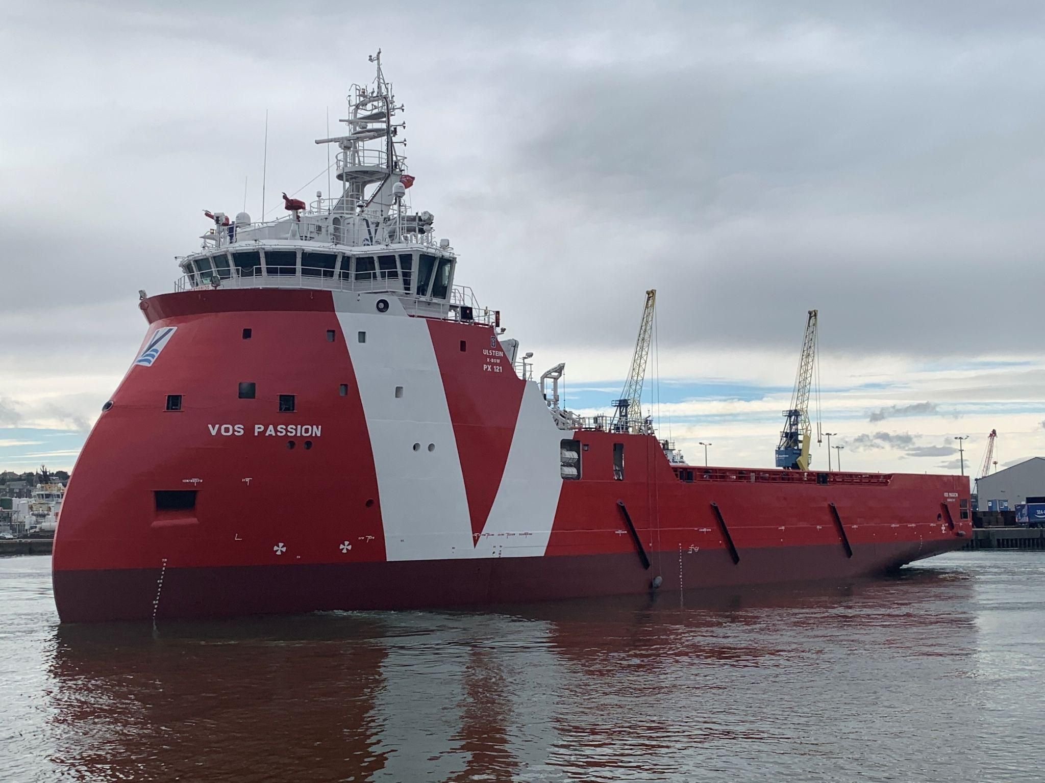 VOS Passion leaving drydock 1